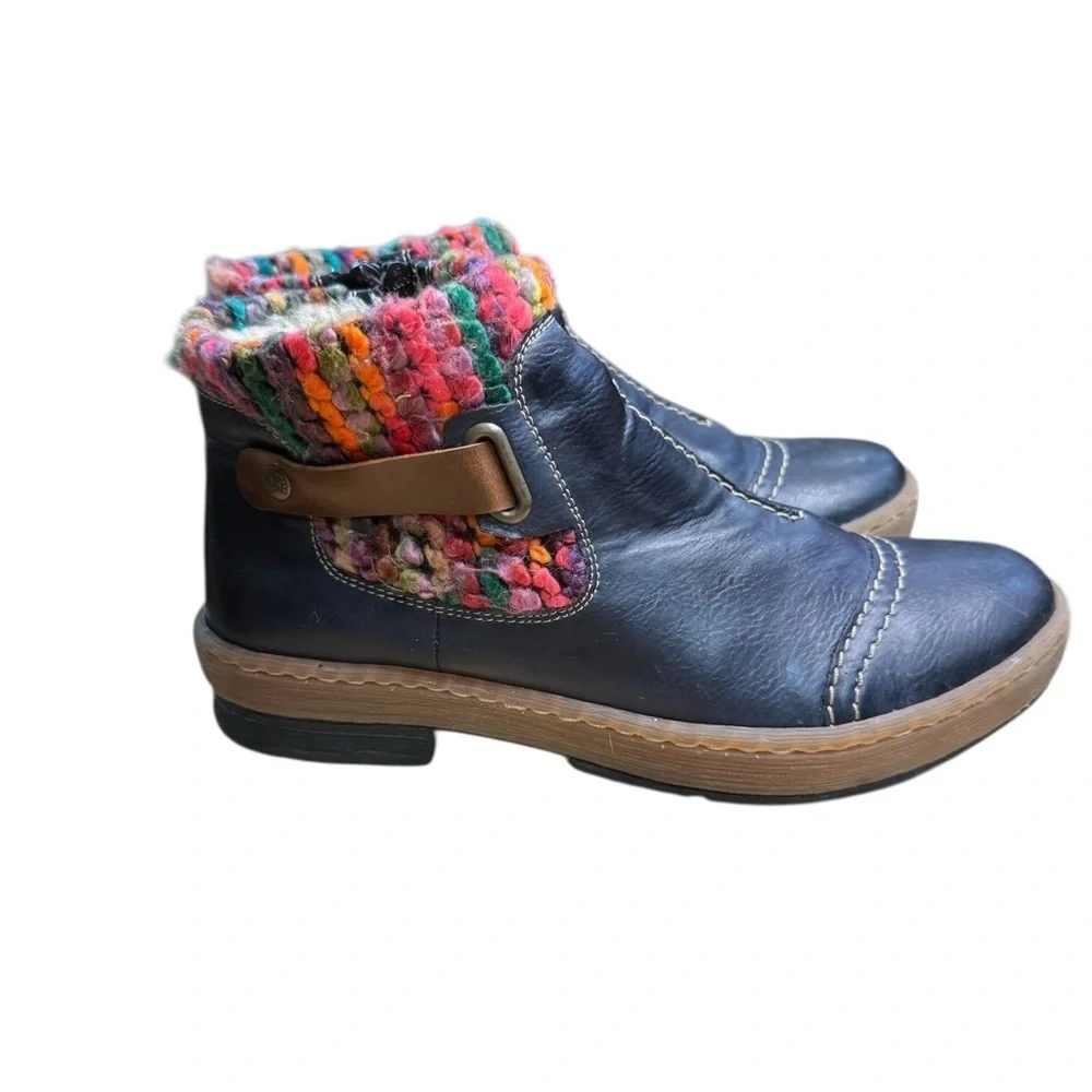 Rieker Felicitas 84 boots in the Navy Ozean/Mogano/Mult  Size 39 / Women’s 8